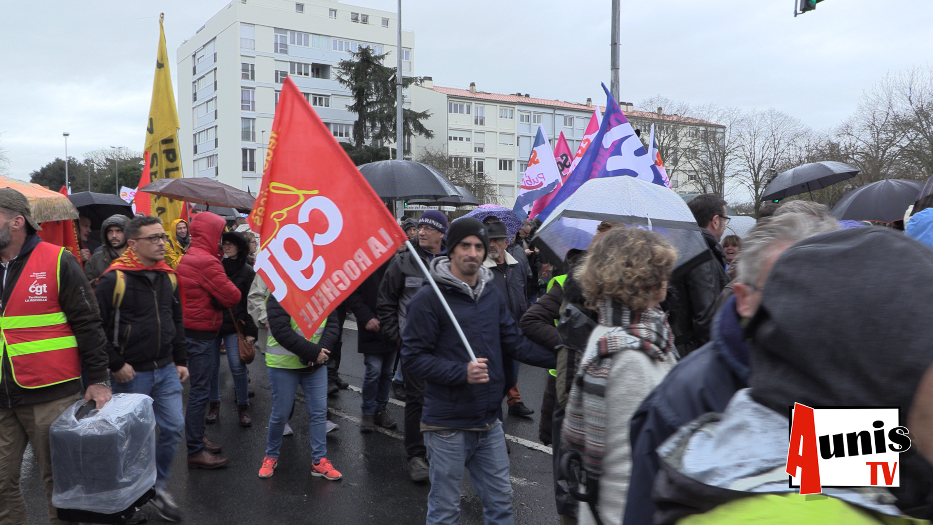 Manifestation réforme retraites La Rochelle mardi 17 décembre 2019