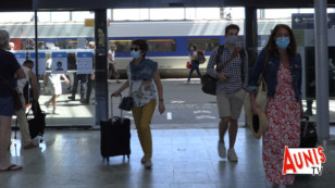 A La Rochelle, la gare SNCF applique des mesures sanitaires anti covid-19