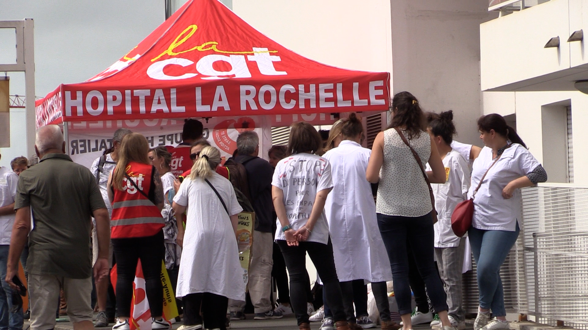 CGT hôpital La Rochelle Grève ©Corentin Cousin