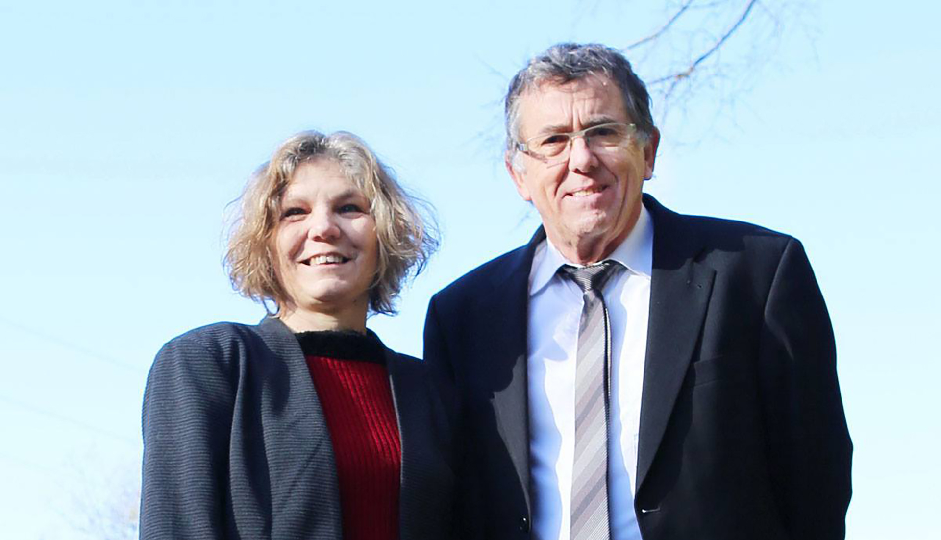 Guy Denier auprès de Martine Villenave lors des Départementales en 2015. ©DR