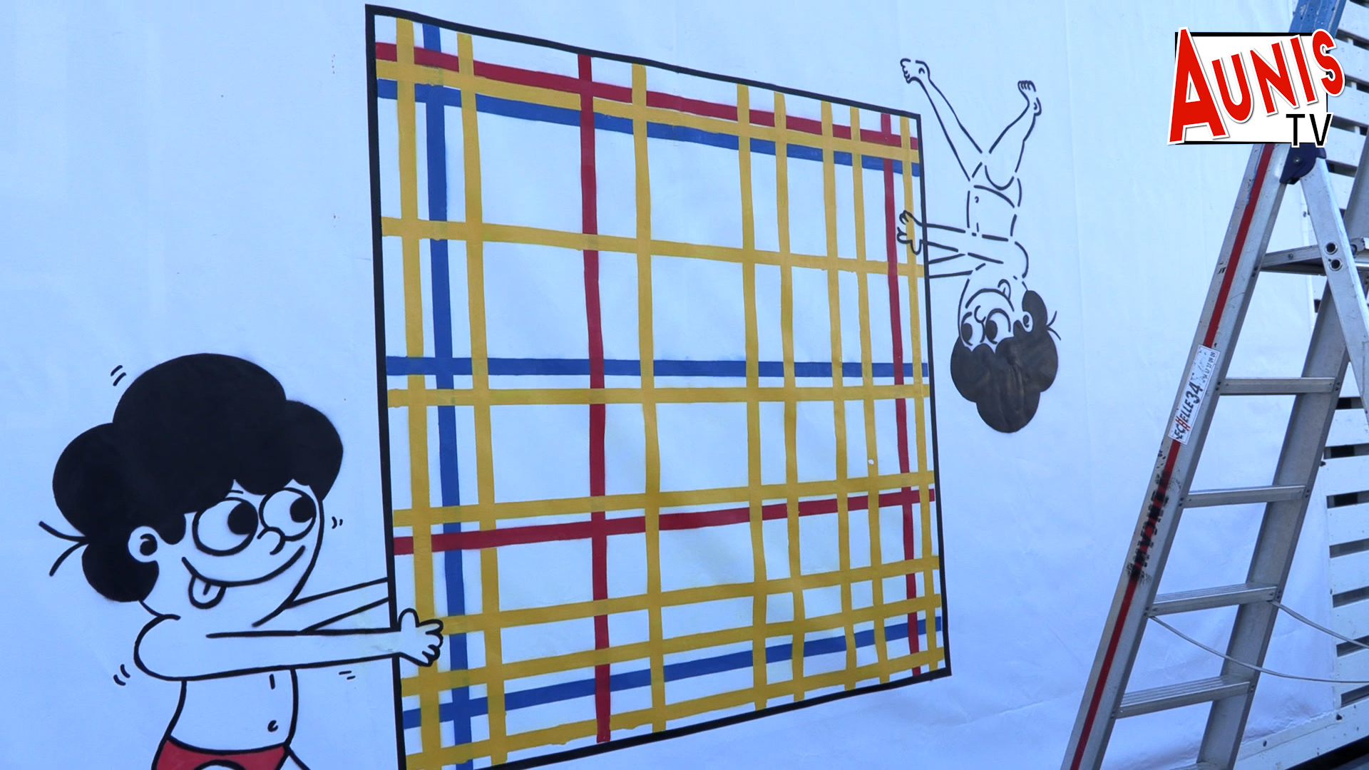 Mondrian la tête à l'endroit par Super Bourdi